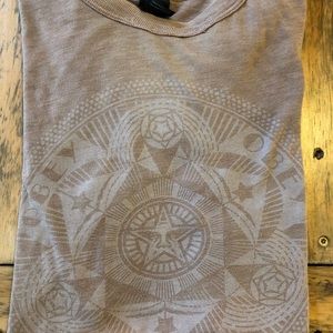 Obey tee shirt-Tan